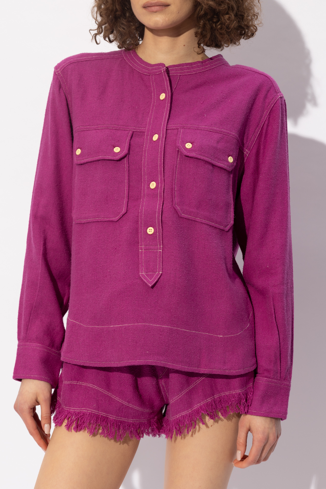 Marant Etoile Raw silk top 'Tecoyo' | Women's Clothing | Vitkac